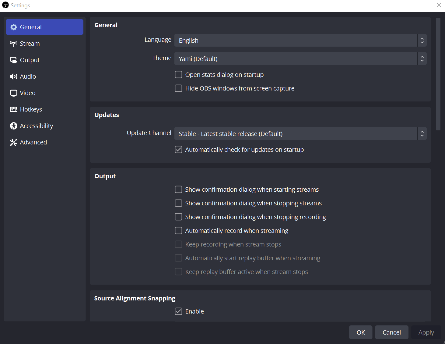 OBS Bandwidth Settings